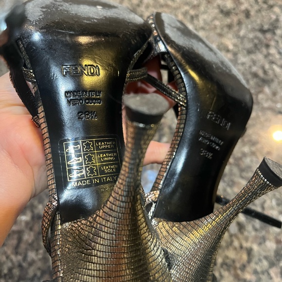 Authentic Fendi T strappy heels - Picture 12 of 12